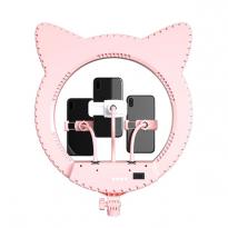 Кольцевая лампа OKIRA LED RING CAT 408 (49,5см) белая, розовая 